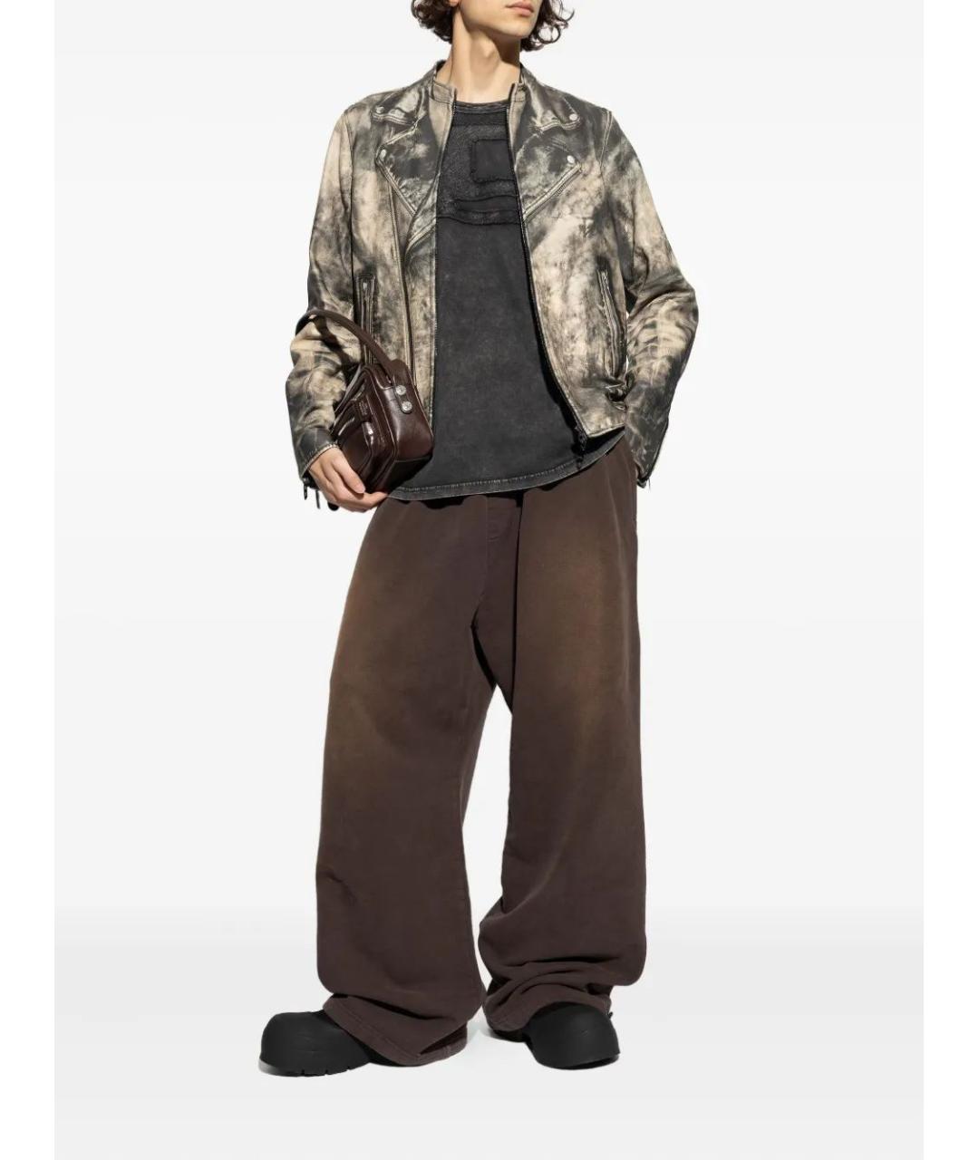 DIESEL Черная хлопковая футболка, фото 2