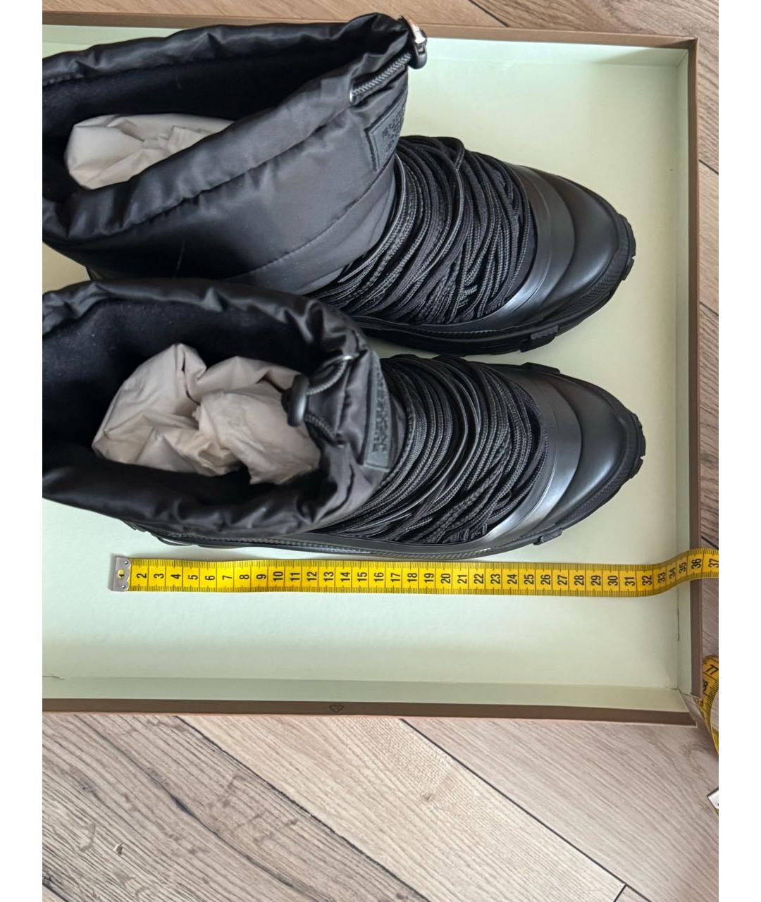 BURBERRY Черные текстильные высокие ботинки, фото 7