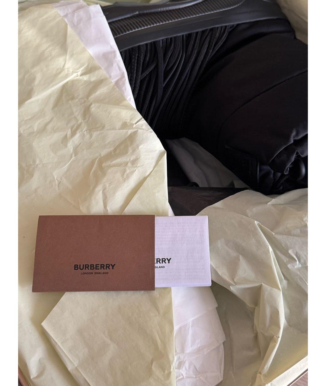 BURBERRY Черные текстильные высокие ботинки, фото 6