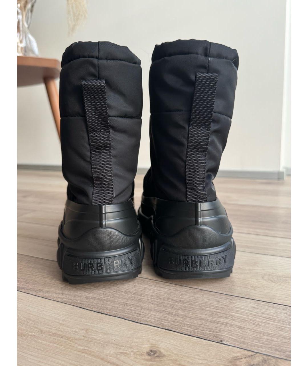 BURBERRY Черные текстильные высокие ботинки, фото 4