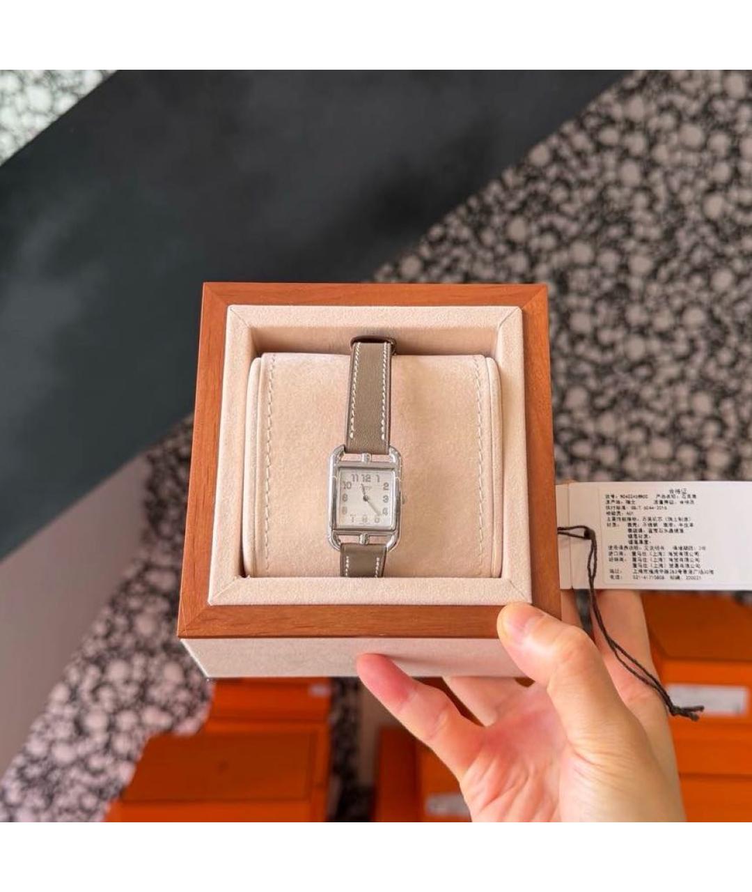 HERMES Серые часы, фото 3