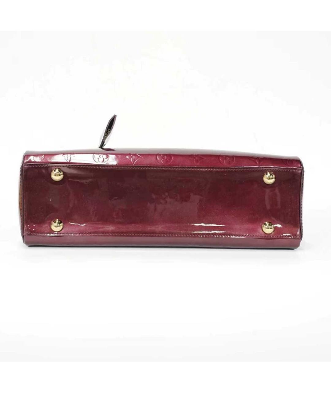 LOUIS VUITTON Бордовая сумка с короткими ручками из лакированной кожи, фото 4