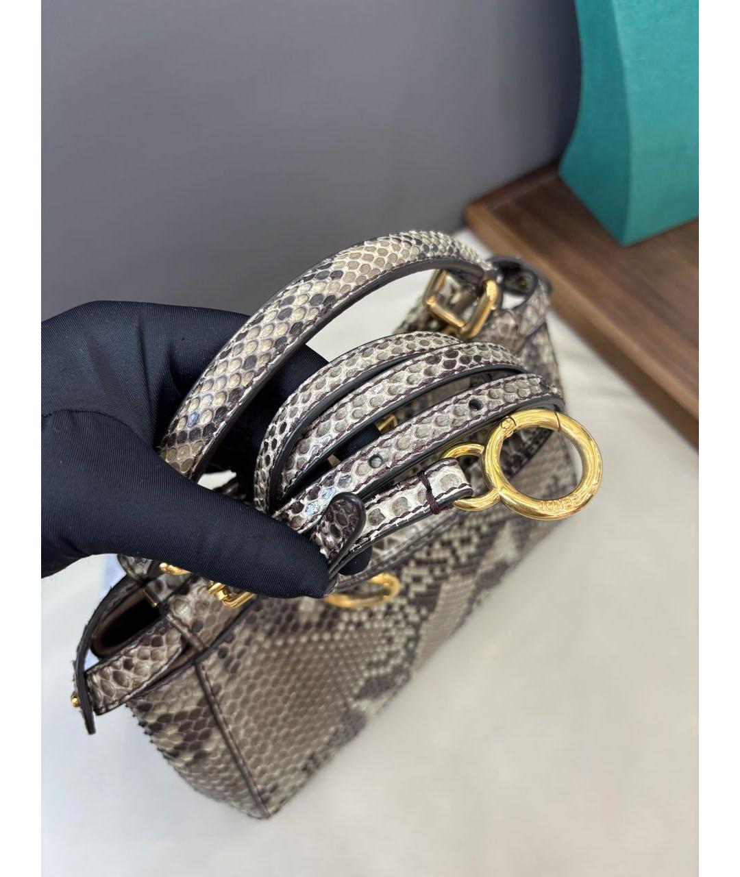 FENDI Кожаная сумка через плечо, фото 7