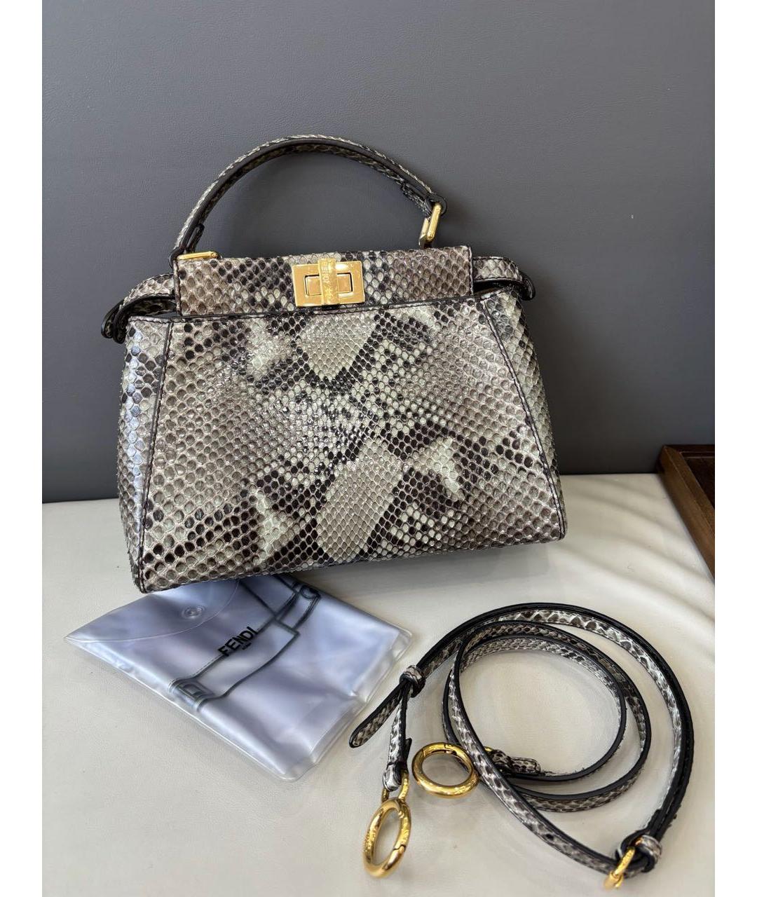 FENDI Кожаная сумка через плечо, фото 4