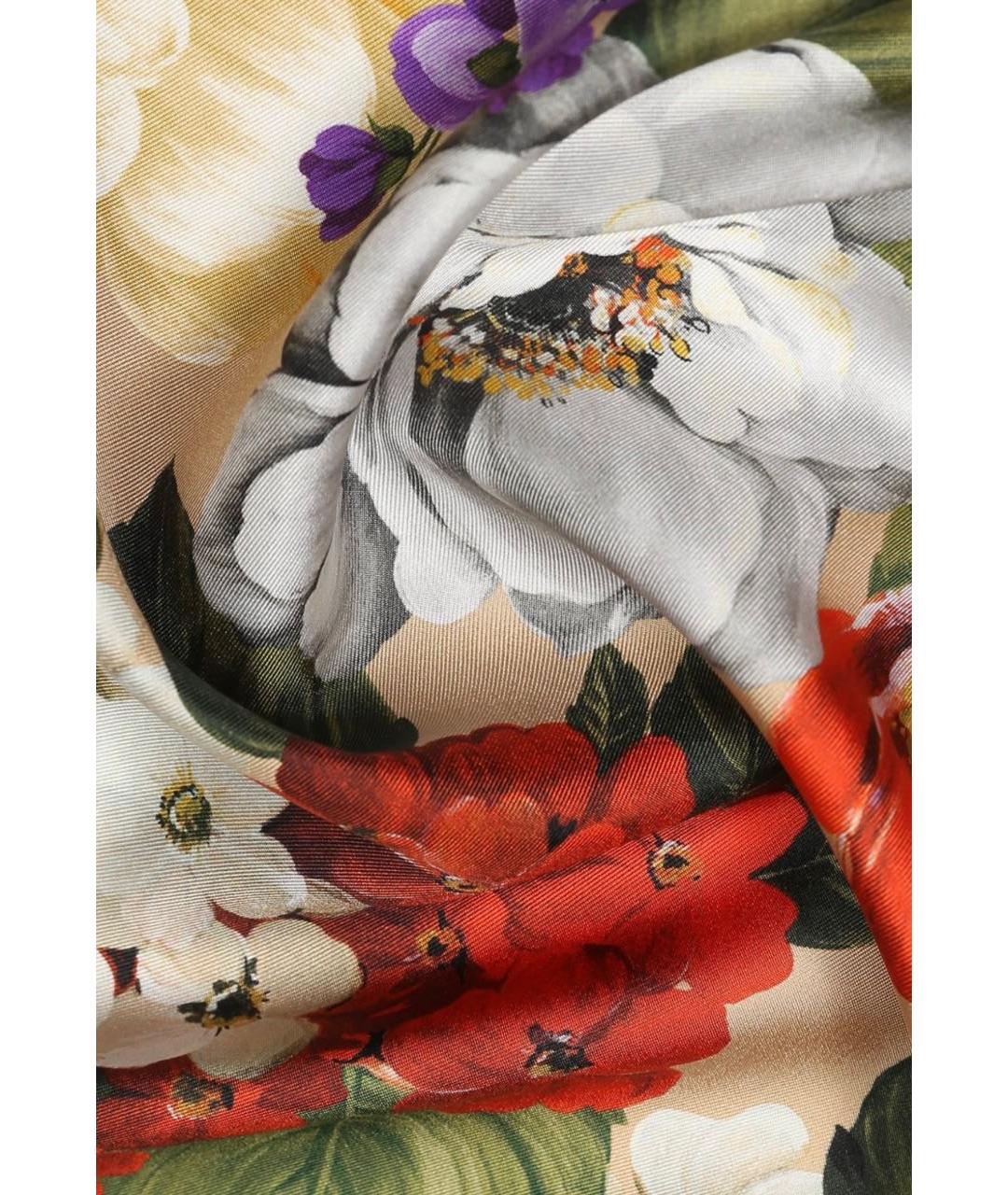 DOLCE&GABBANA Розовый шелковый платок, фото 2