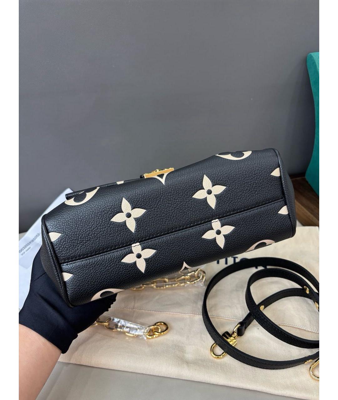 LOUIS VUITTON Черная кожаная сумка через плечо, фото 5