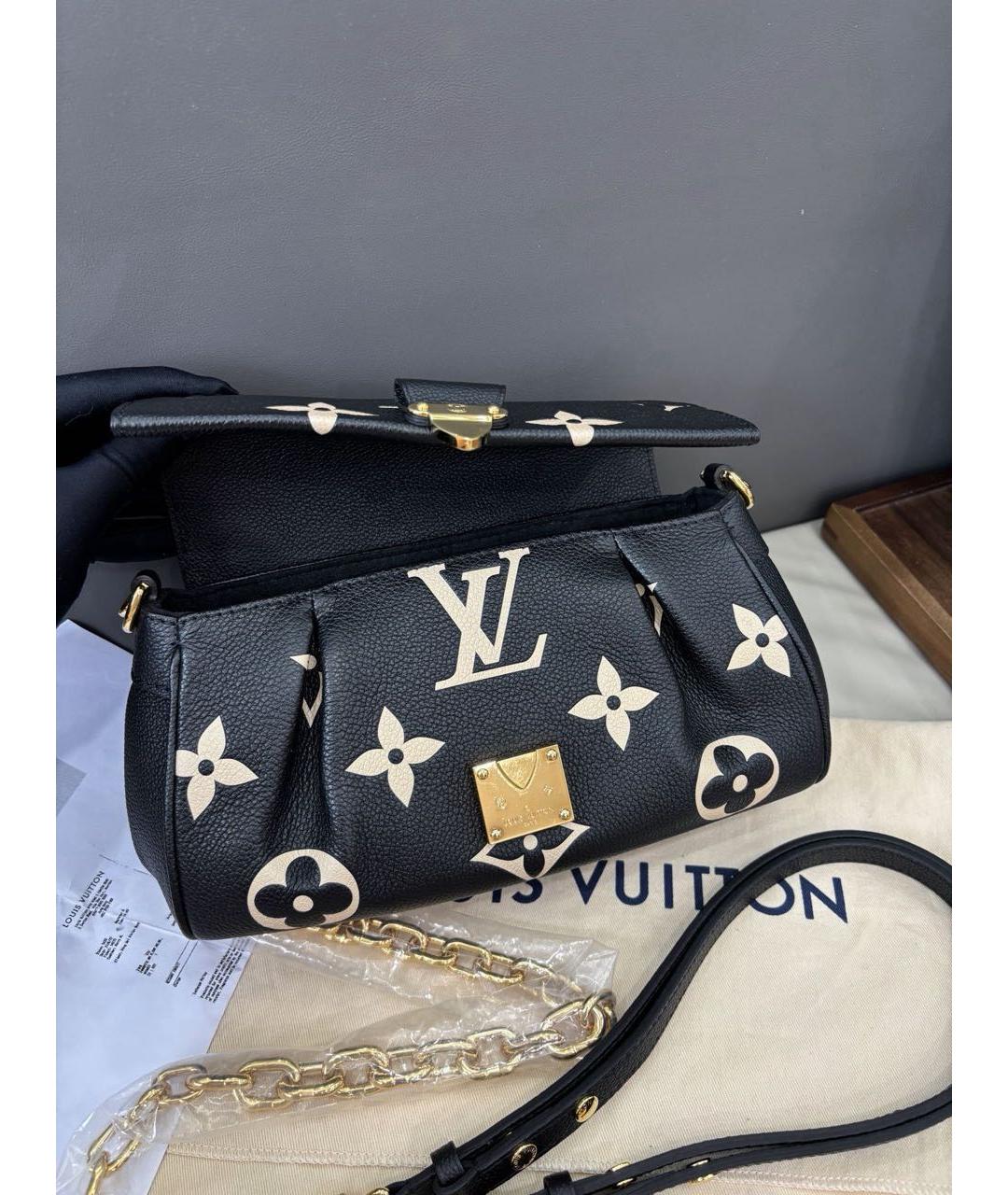 LOUIS VUITTON Черная кожаная сумка через плечо, фото 6