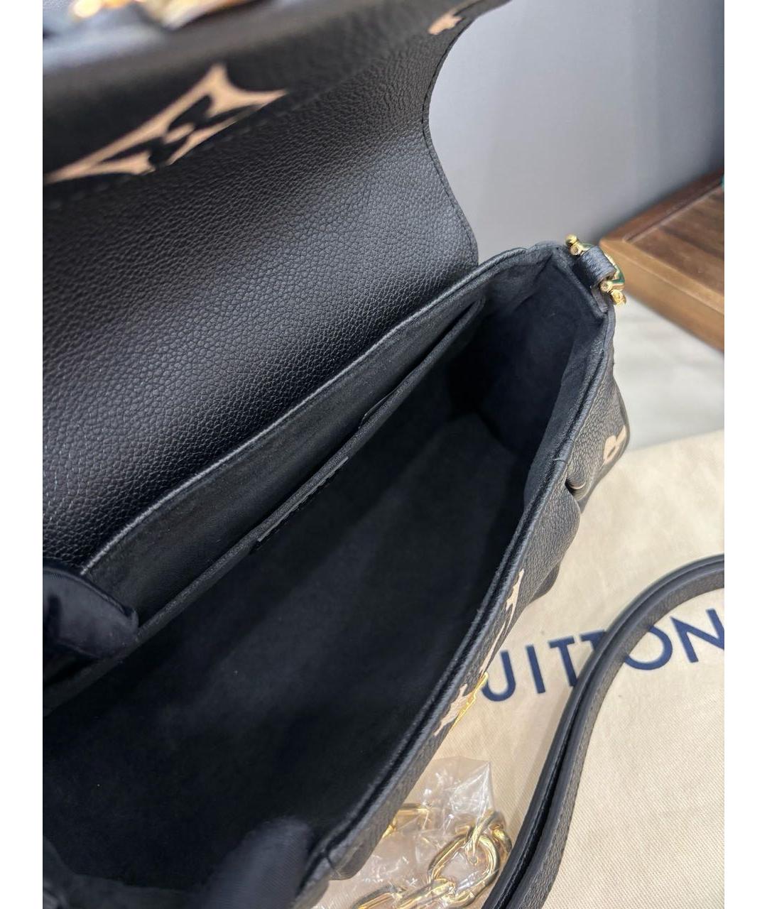 LOUIS VUITTON Черная кожаная сумка через плечо, фото 7