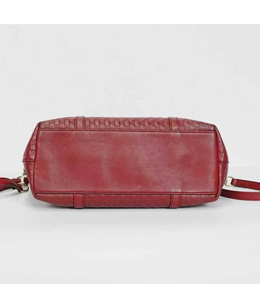GUCCI Красная кожаная сумка тоут, фото 7