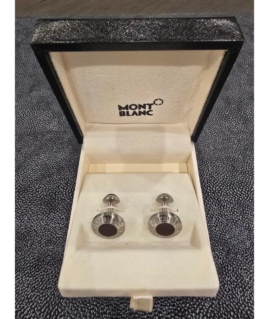 MONTBLANC Серебряные металлические запонки, фото 3