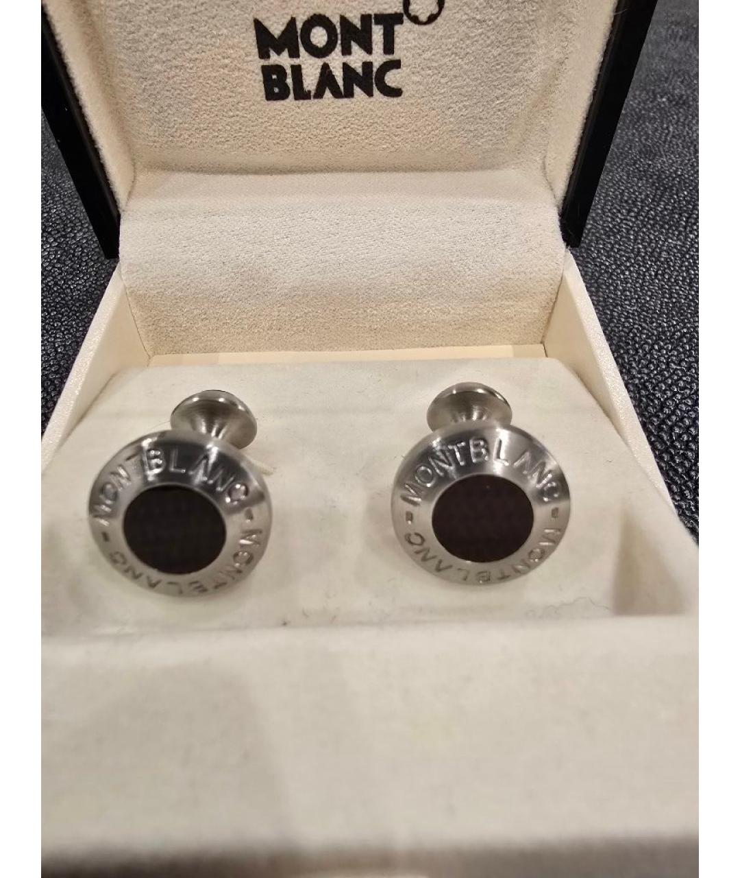 MONTBLANC Серебряные металлические запонки, фото 4