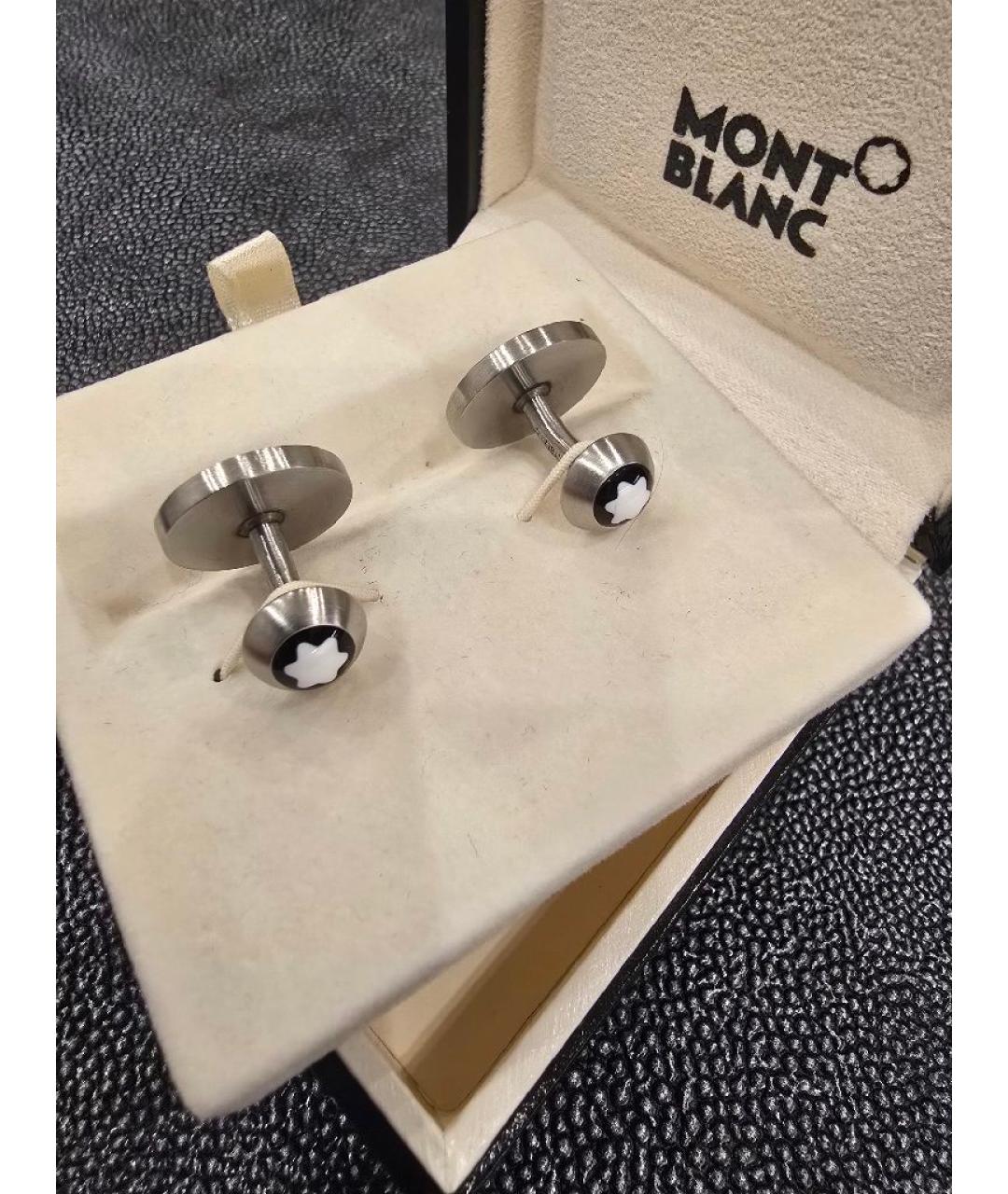 MONTBLANC Серебряные металлические запонки, фото 2