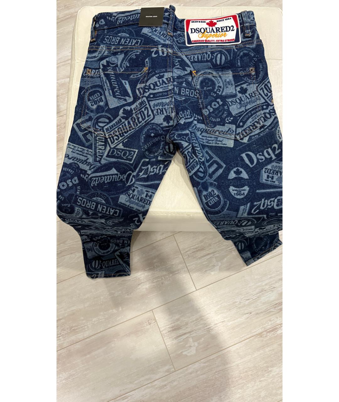 DSQUARED2 Мульти хлопко-эластановые джинсы скинни, фото 4