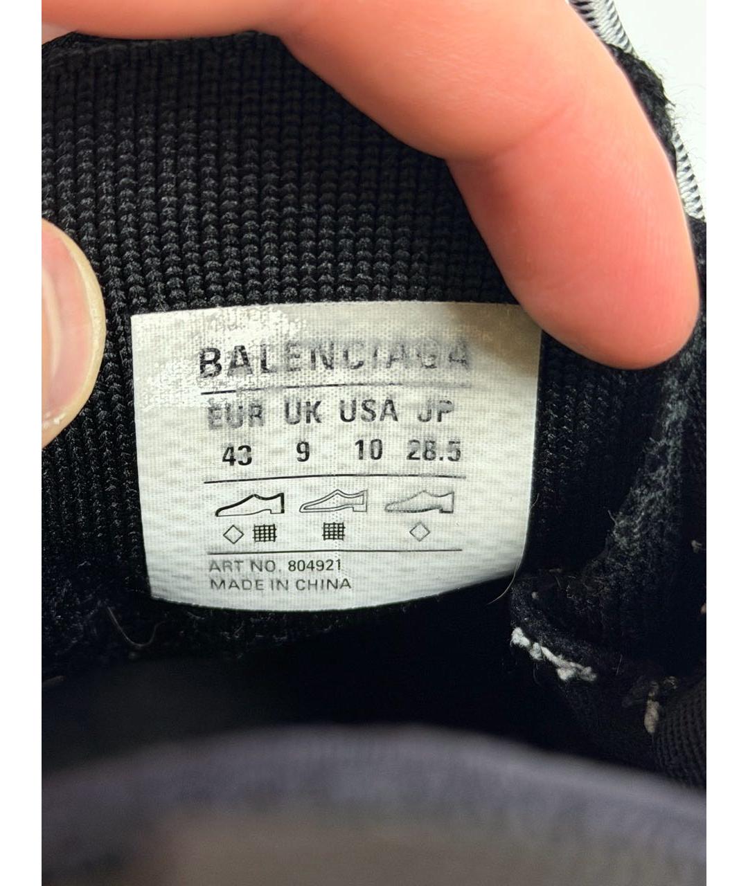 BALENCIAGA Черные резиновые низкие кроссовки / кеды, фото 6