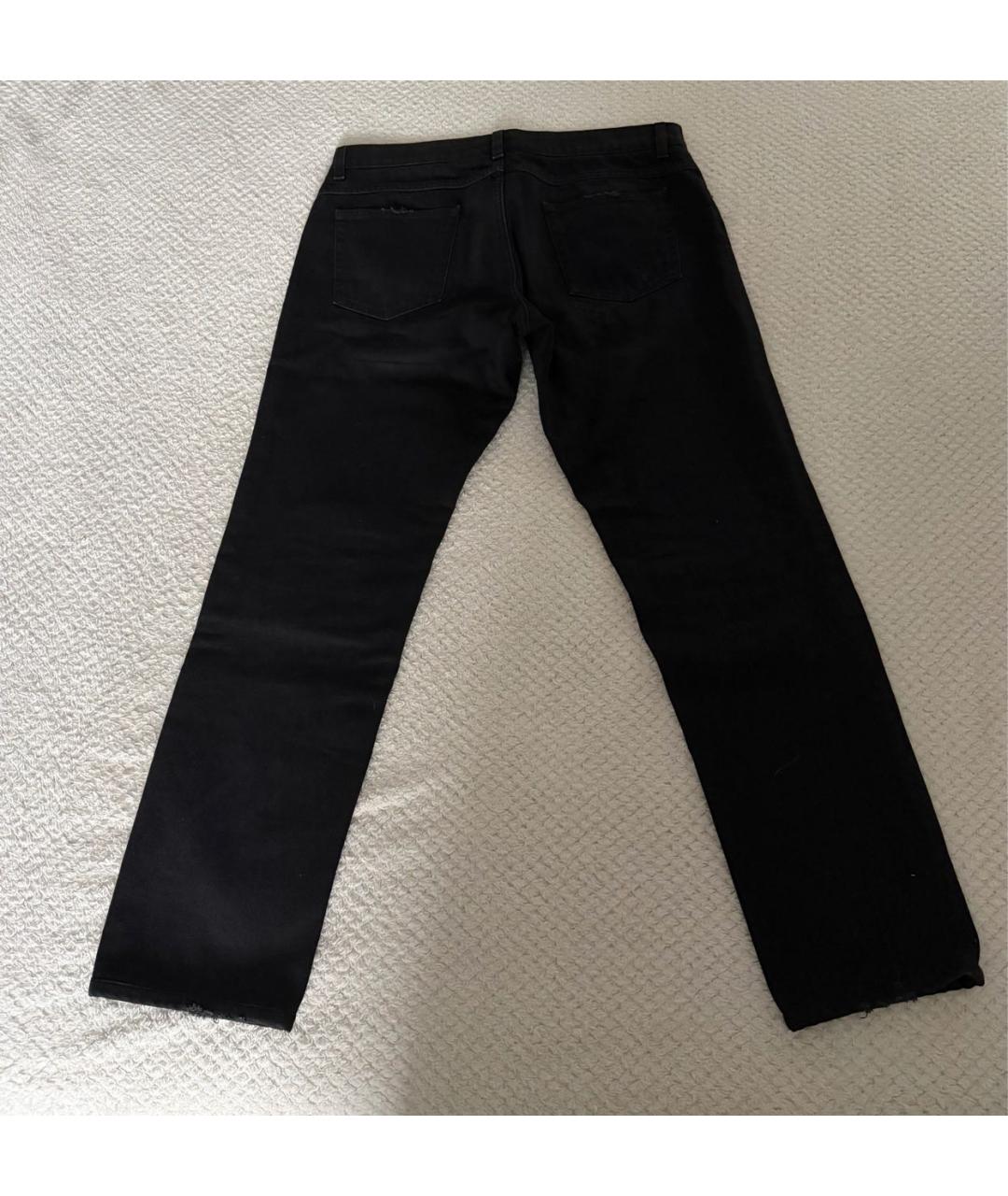 DOLCE&GABBANA Черные хлопковые прямые джинсы, фото 2