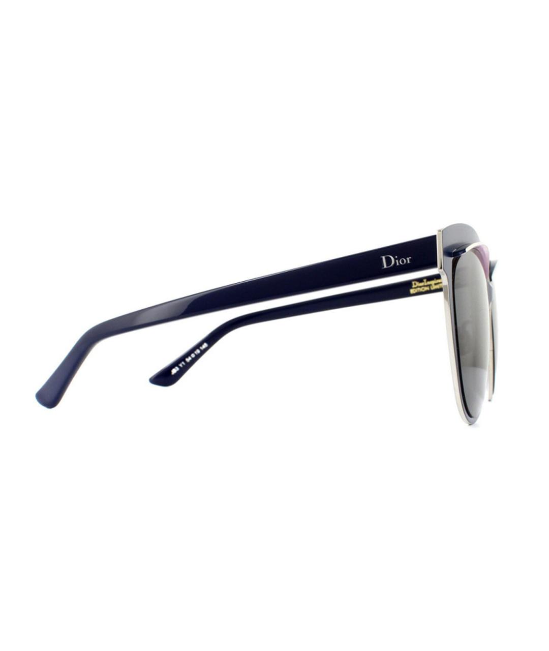 CHRISTIAN DIOR Синие пластиковые солнцезащитные очки, фото 4