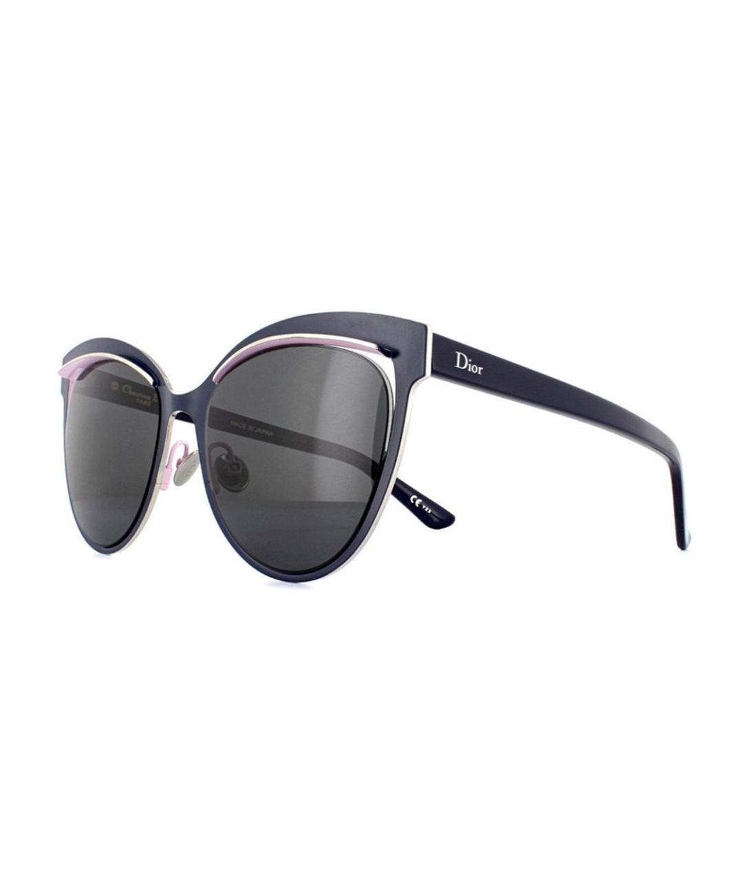 CHRISTIAN DIOR Синие пластиковые солнцезащитные очки, фото 2