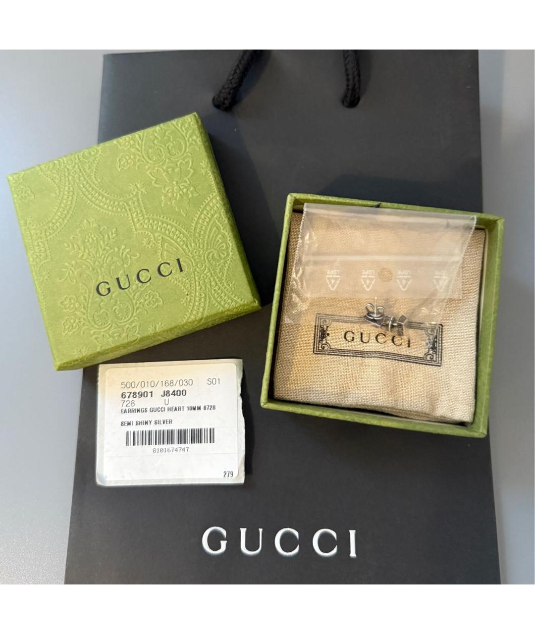 GUCCI Серебряные серебряные серьги, фото 6