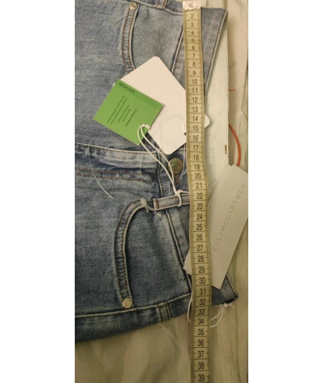 STELLA MCCARTNEY Голубые хлопковые джинсы клеш, фото 2