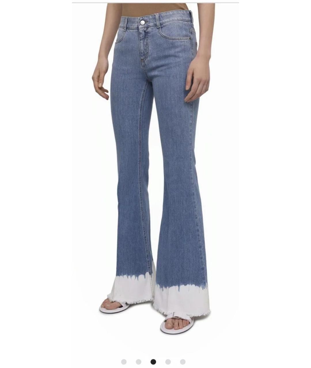 STELLA MCCARTNEY Голубые хлопковые джинсы клеш, фото 4