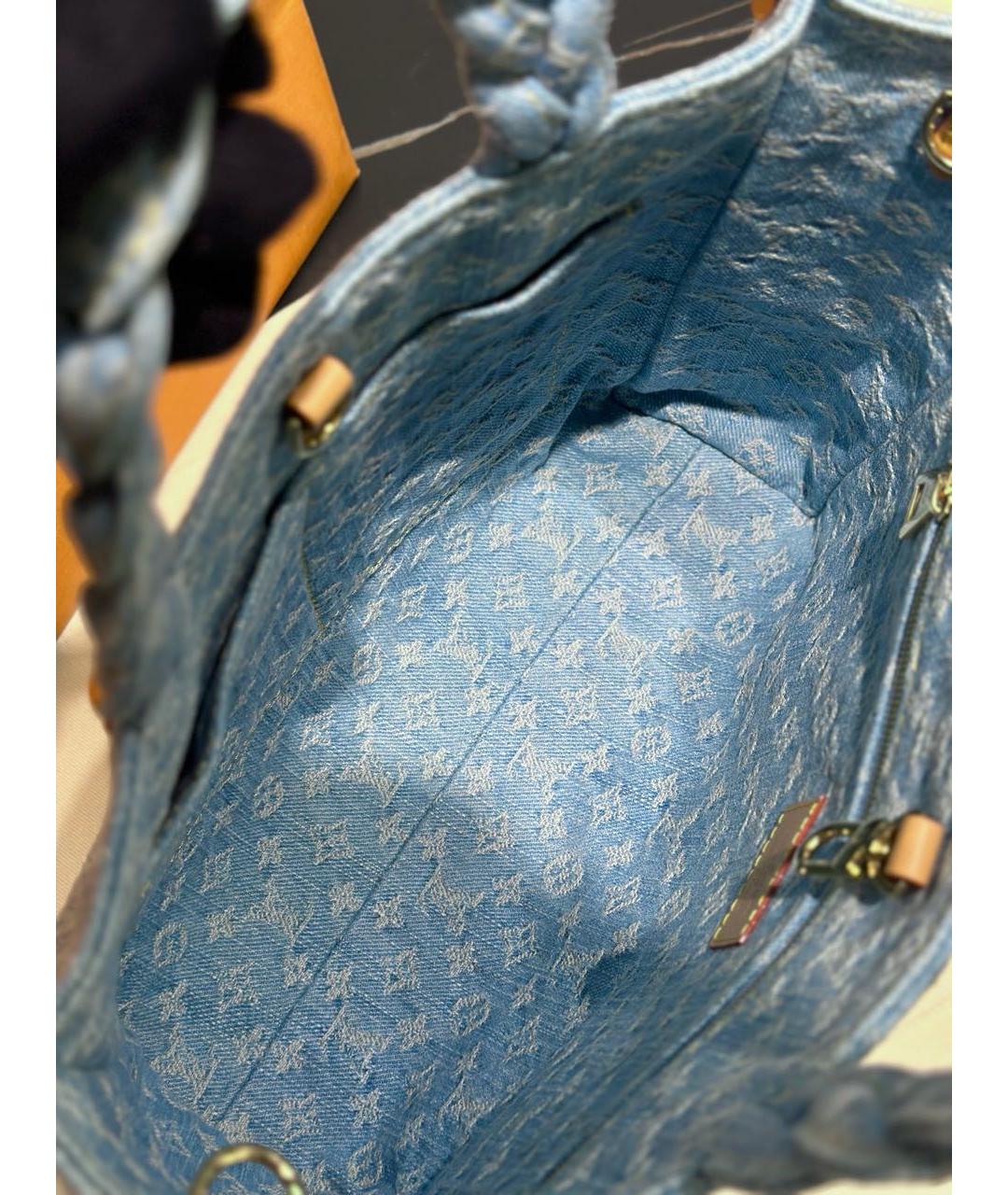 LOUIS VUITTON Голубая деним сумка тоут, фото 8