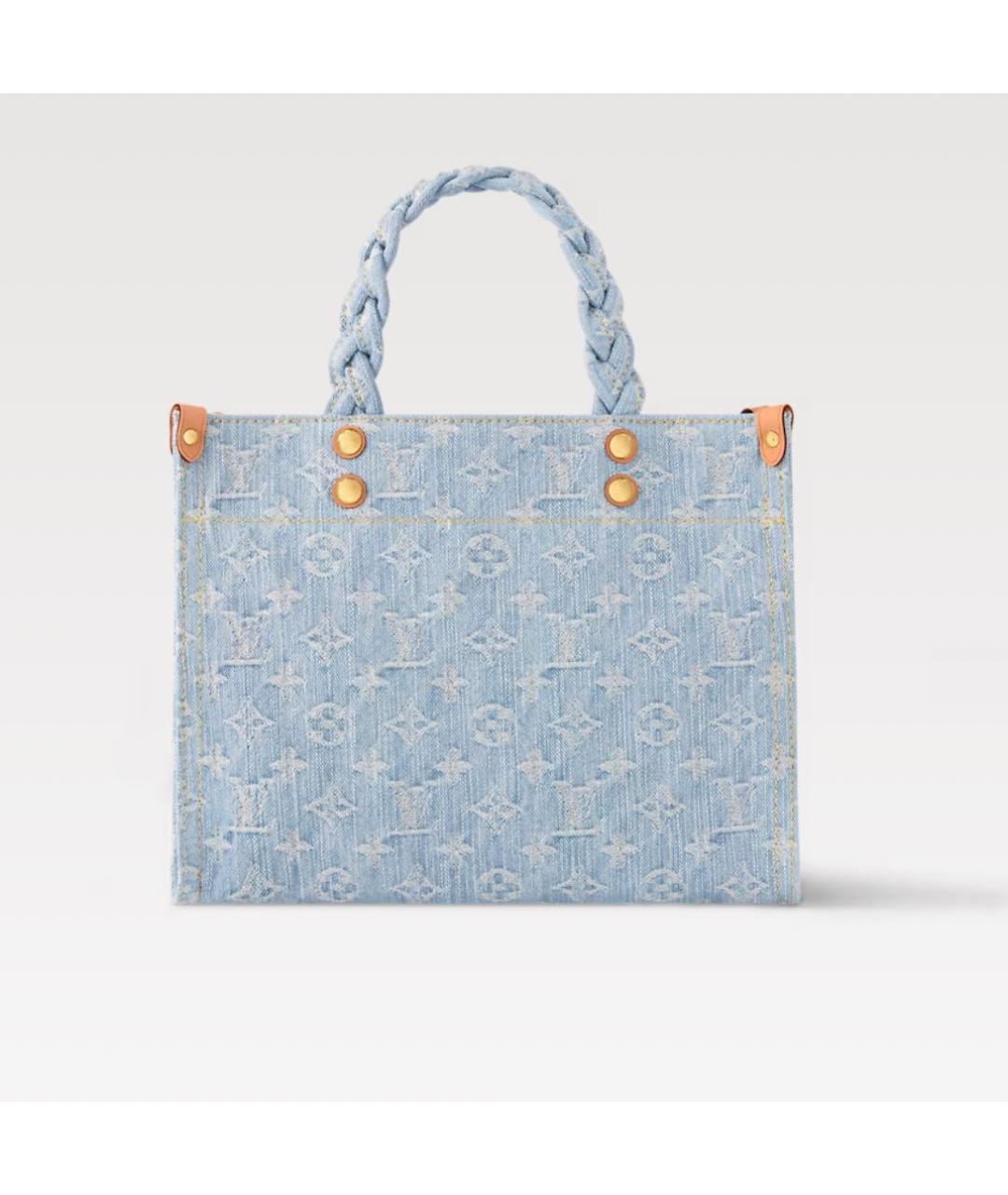 LOUIS VUITTON Голубая деним сумка тоут, фото 9