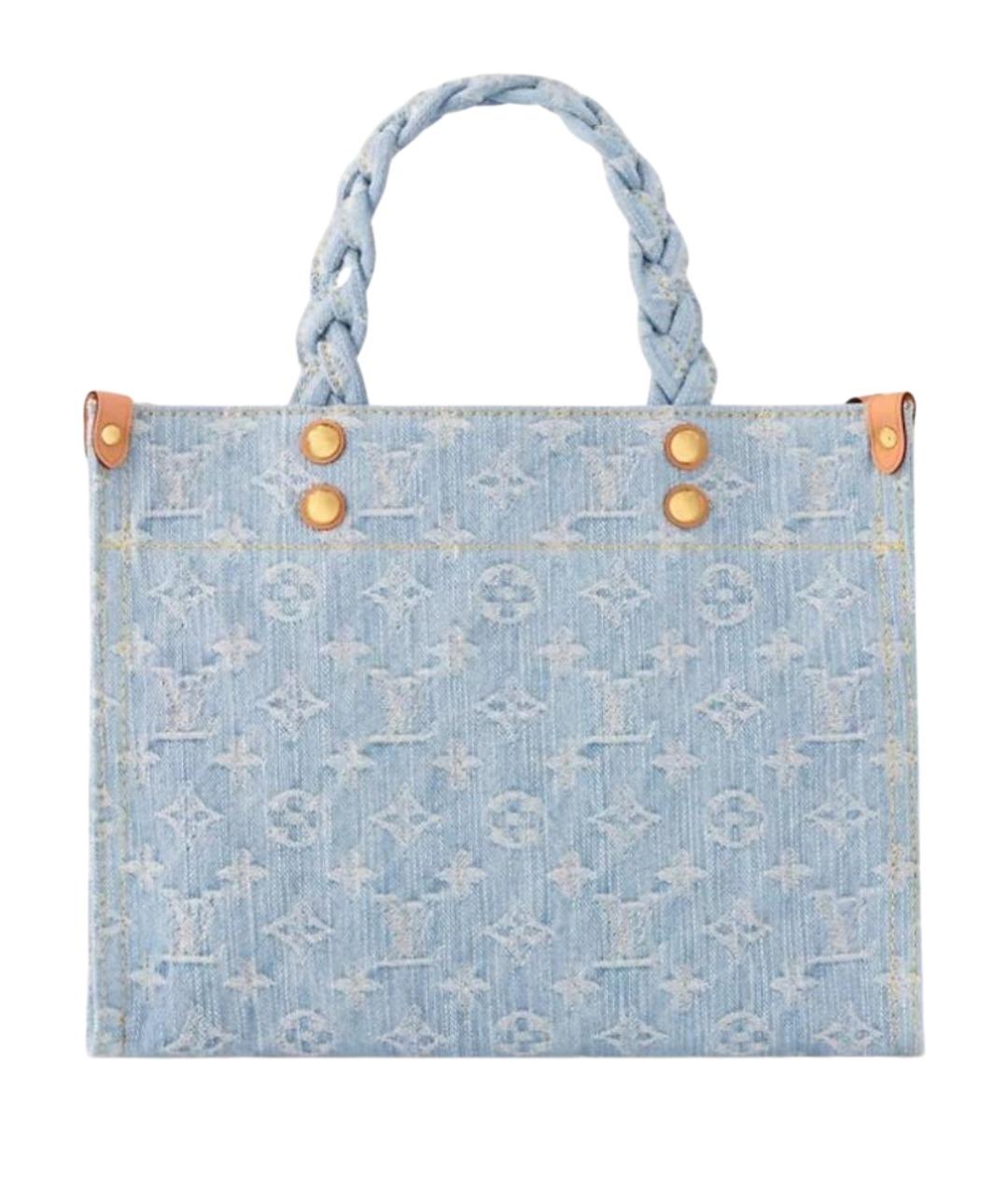 LOUIS VUITTON Голубая деним сумка тоут, фото 1