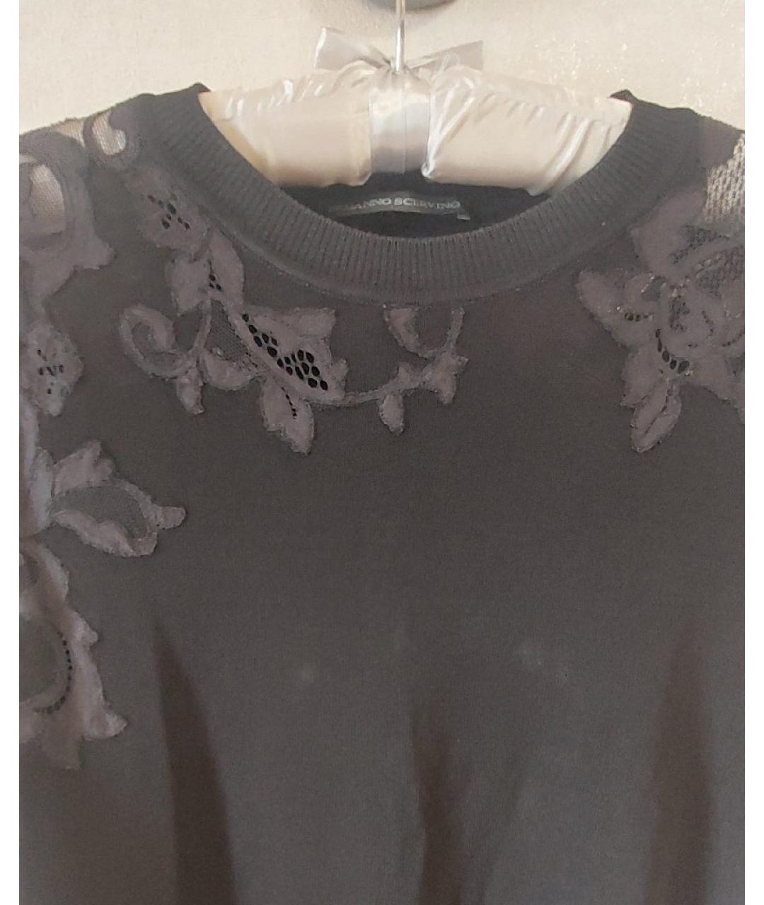 ERMANNO SCERVINO Черная кружевная блузы, фото 3