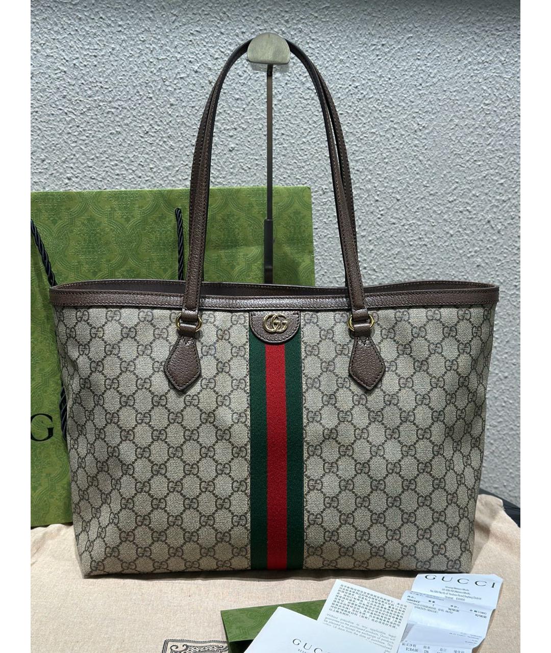 GUCCI Коричневая сумка тоут, фото 2