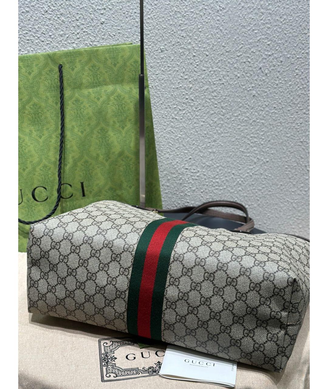 GUCCI Коричневая сумка тоут, фото 5
