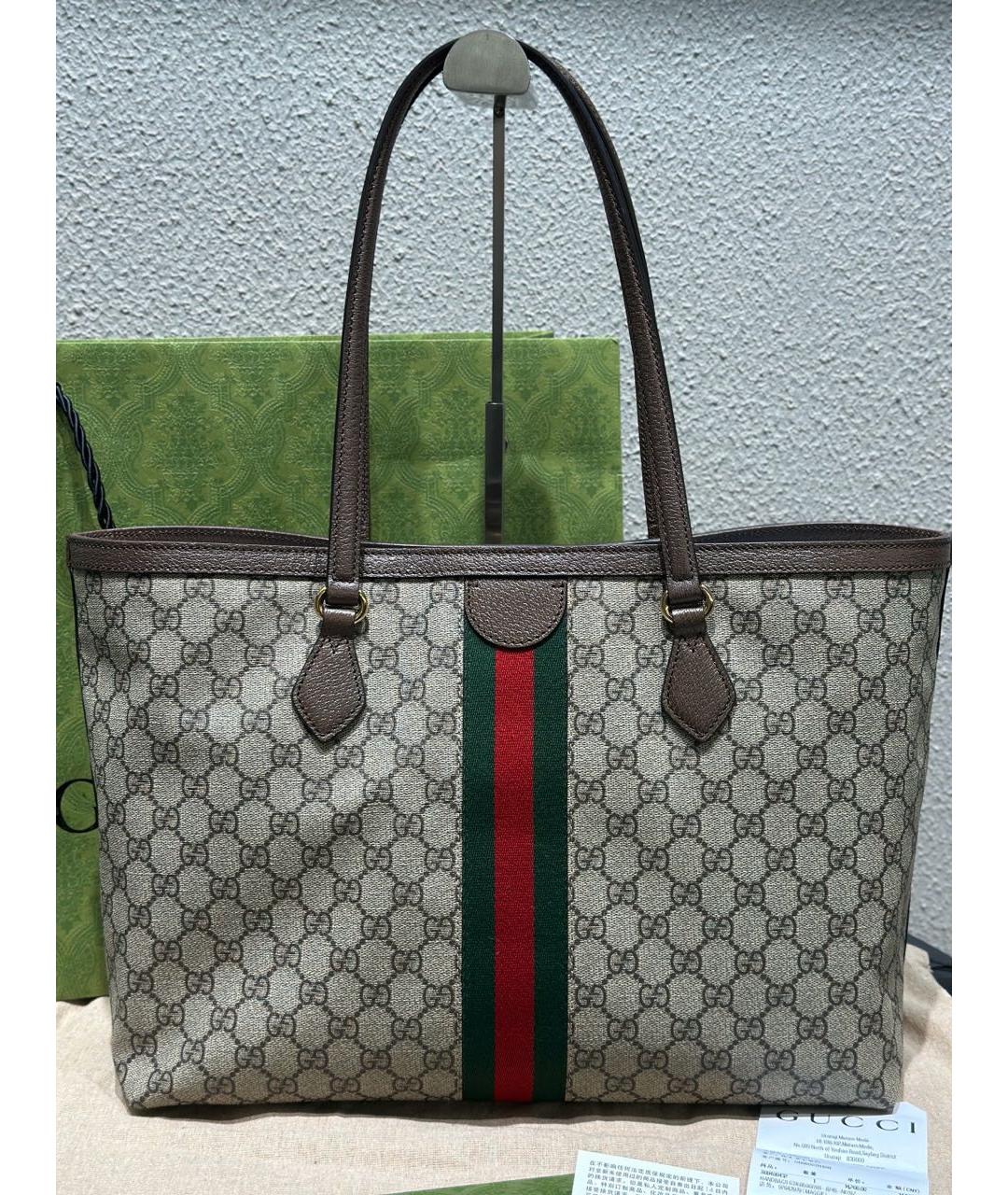 GUCCI Коричневая сумка тоут, фото 4