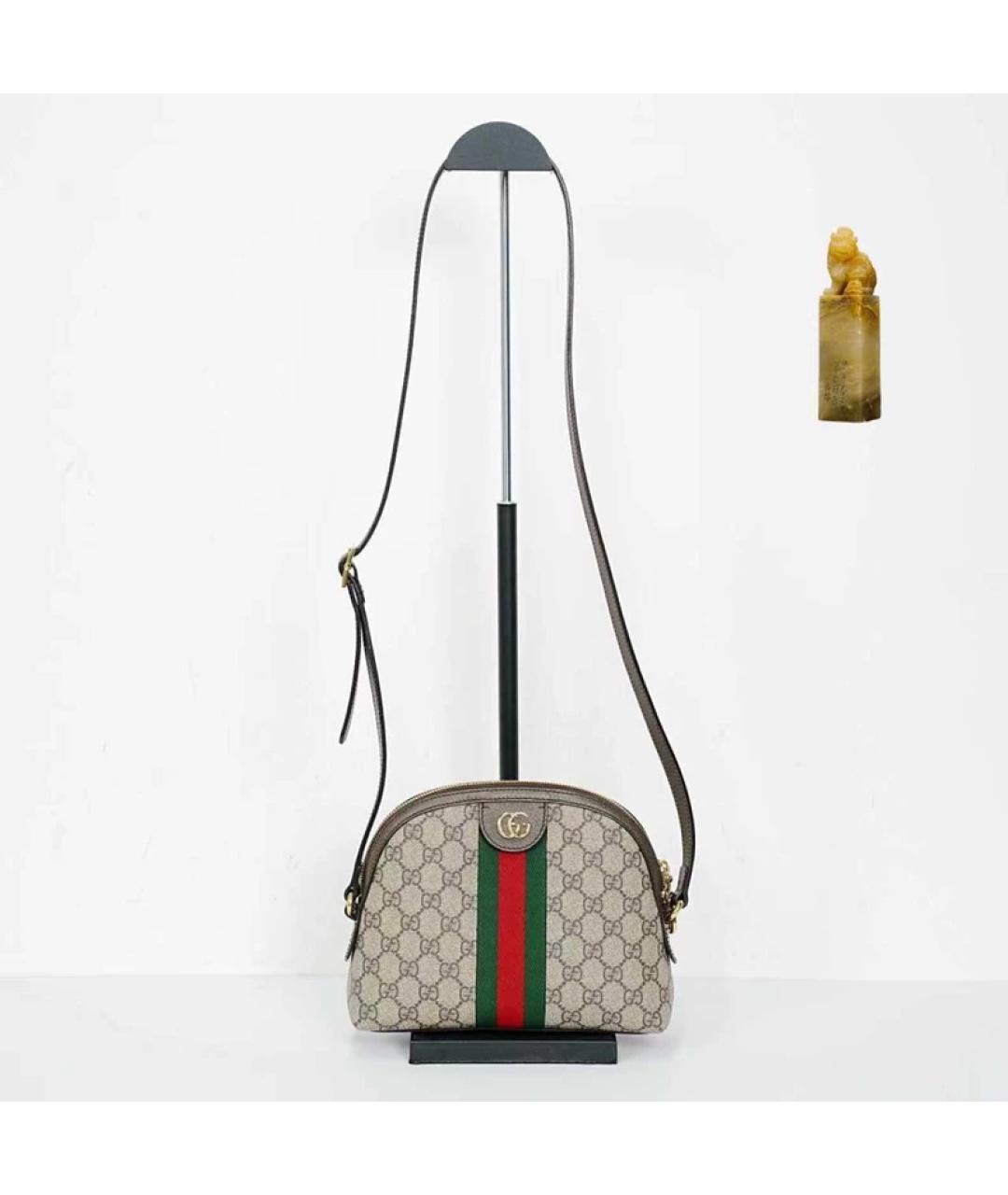 GUCCI Бежевая тканевая сумка через плечо, фото 9