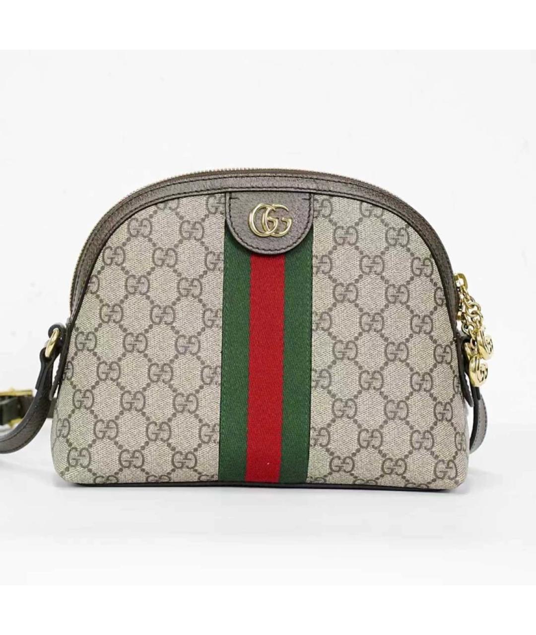 GUCCI Бежевая тканевая сумка через плечо, фото 10