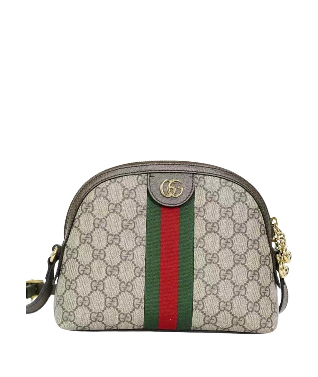 GUCCI Бежевая тканевая сумка через плечо, фото 1