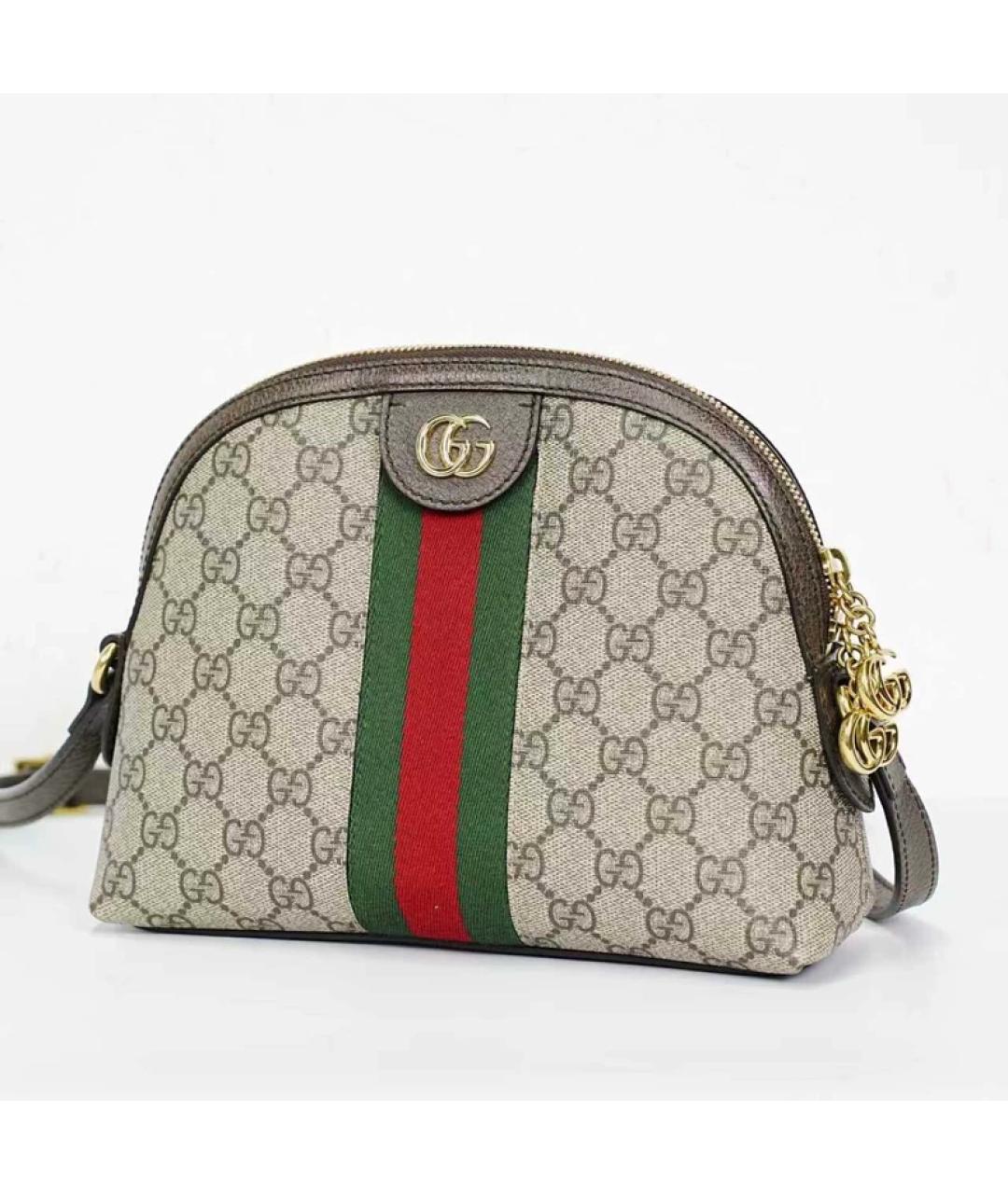 GUCCI Бежевая тканевая сумка через плечо, фото 4