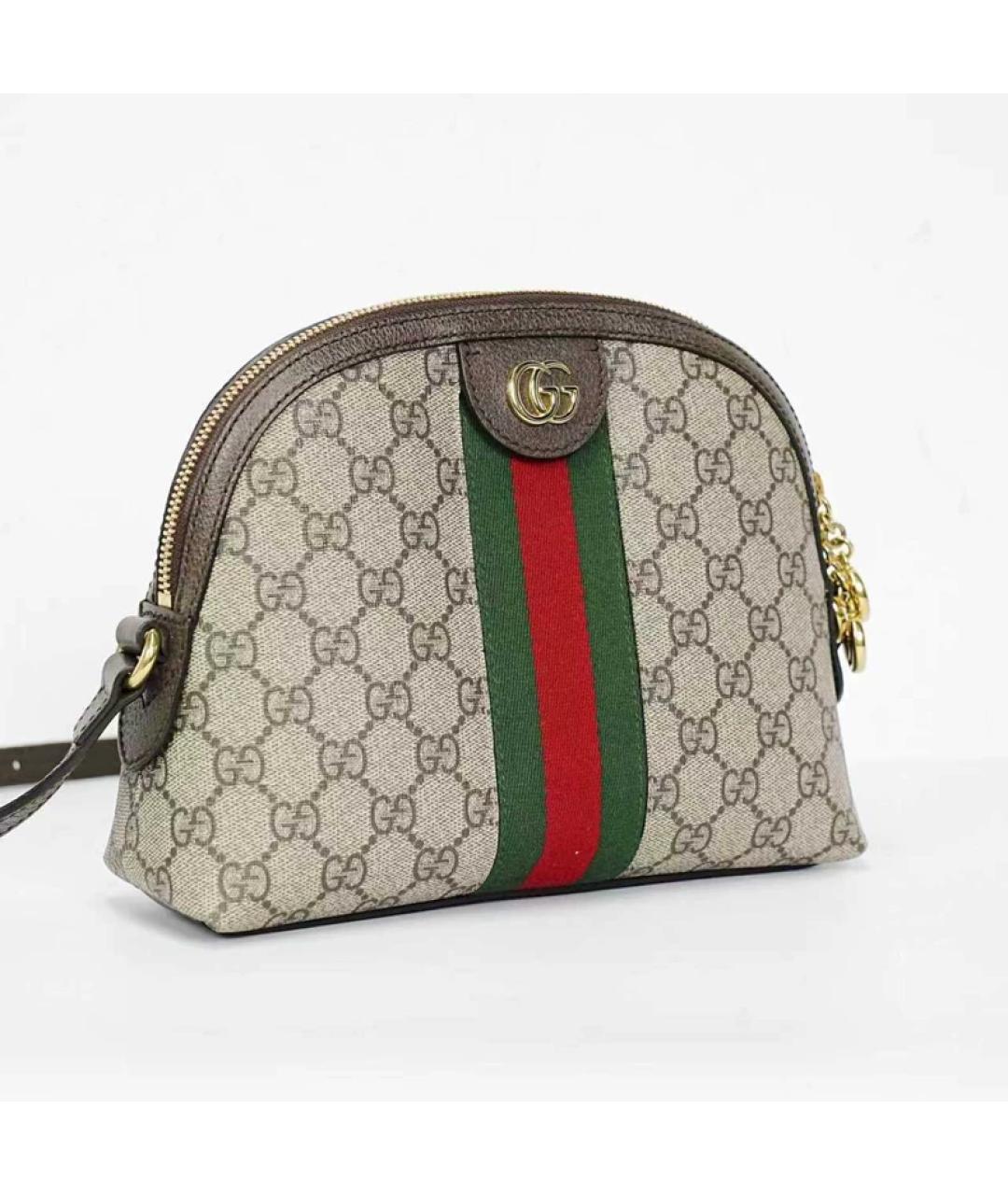 GUCCI Бежевая тканевая сумка через плечо, фото 5