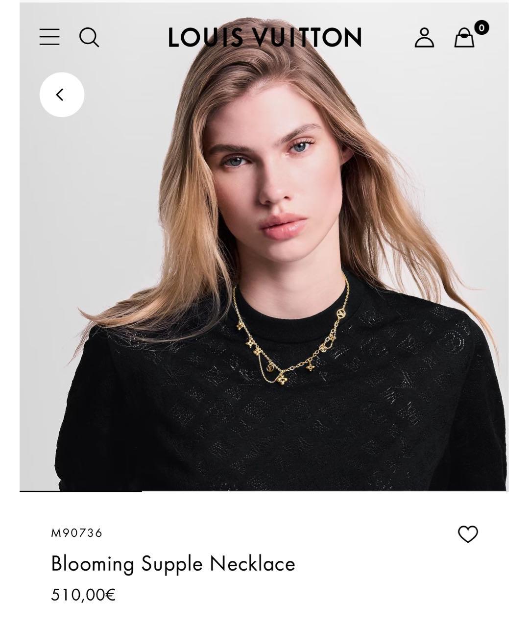 LOUIS VUITTON Желтое металлическое колье, фото 3