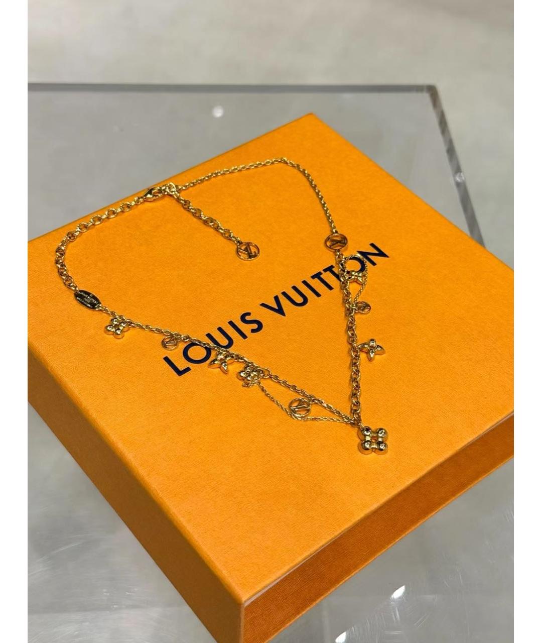 LOUIS VUITTON Желтое металлическое колье, фото 2