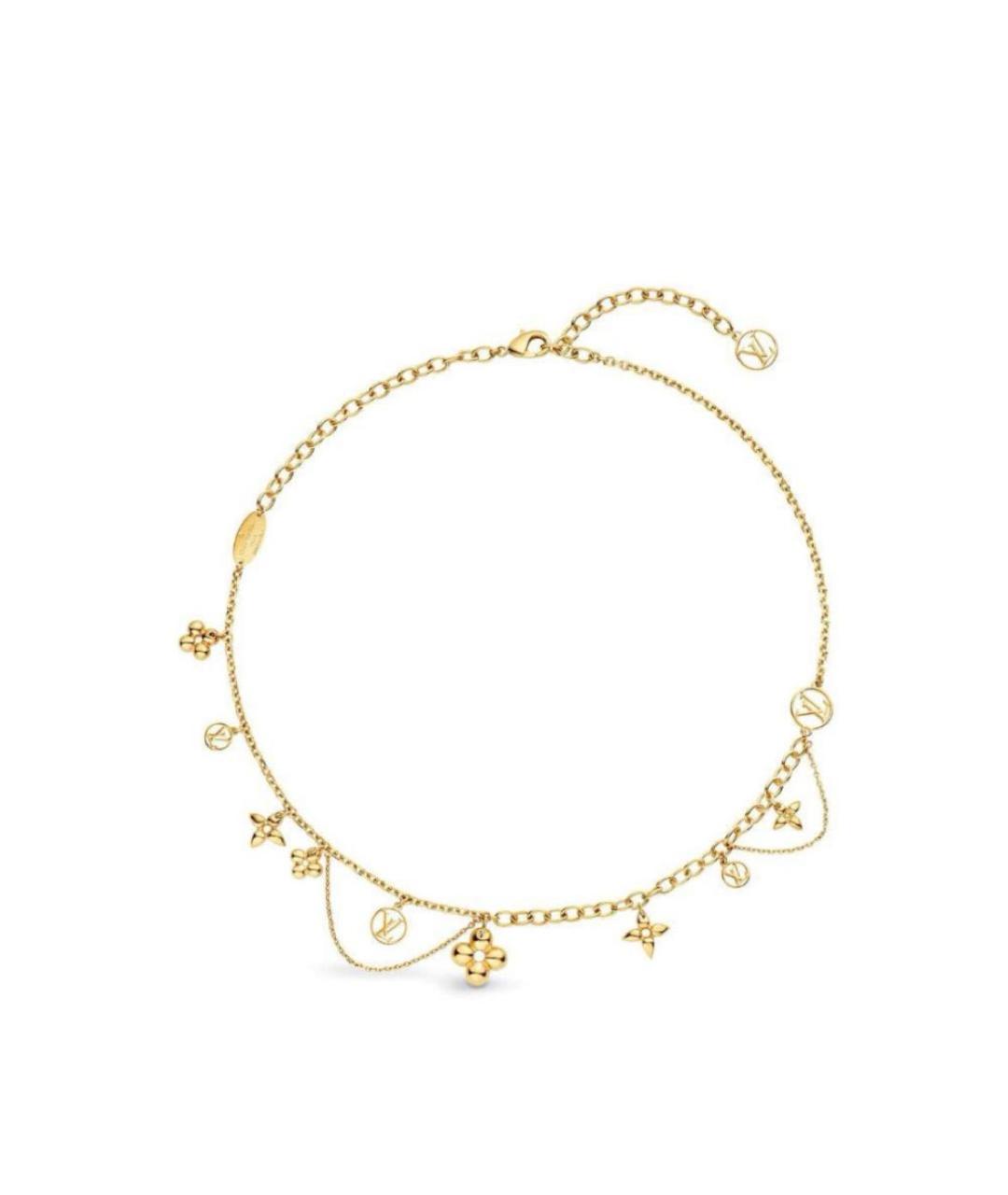 LOUIS VUITTON Желтое металлическое колье, фото 1