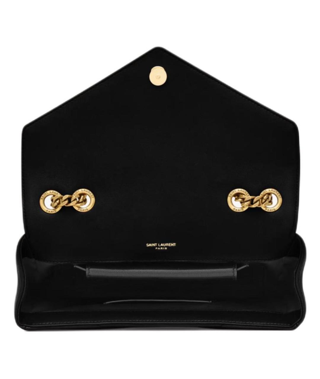 SAINT LAURENT Черная кожаная сумка через плечо, фото 4