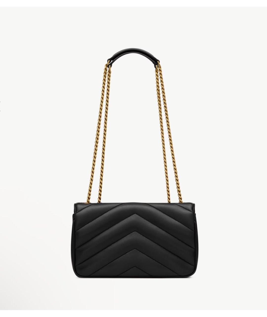 SAINT LAURENT Черная кожаная сумка через плечо, фото 3