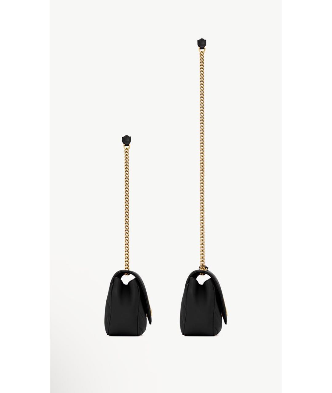 SAINT LAURENT Черная кожаная сумка через плечо, фото 7