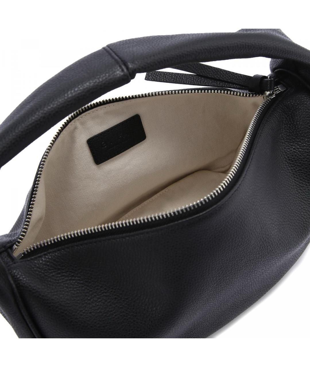 BY FAR Черная кожаная сумка с короткими ручками, фото 4