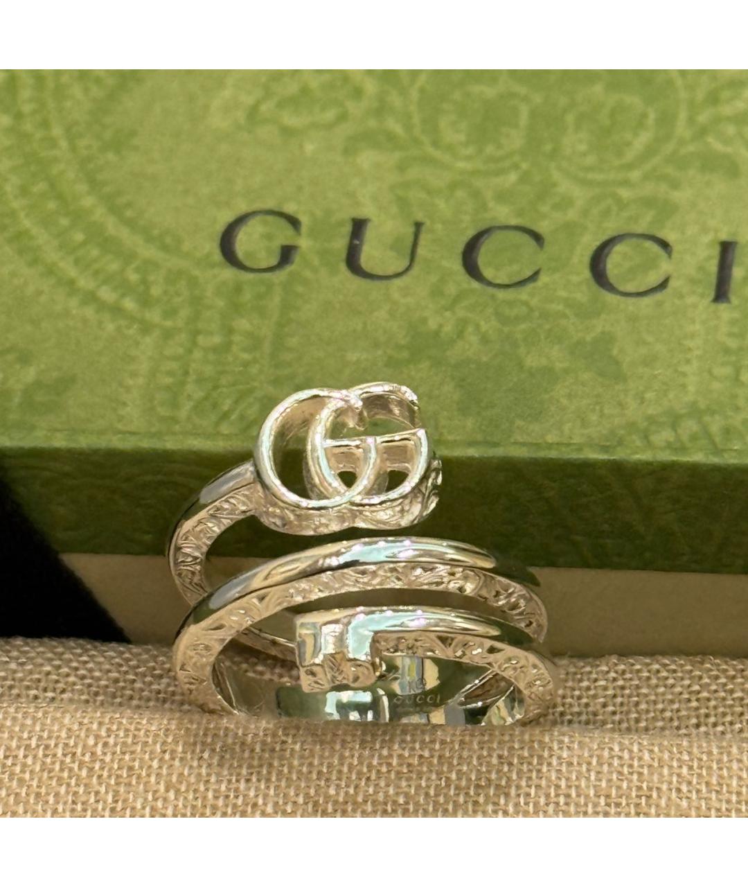 GUCCI Серебряное серебряное кольцо, фото 4