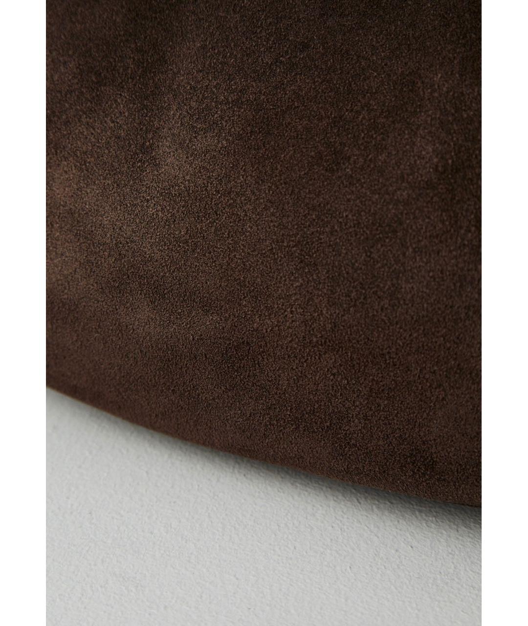 BY FAR Коричневая замшевая сумка с короткими ручками, фото 5