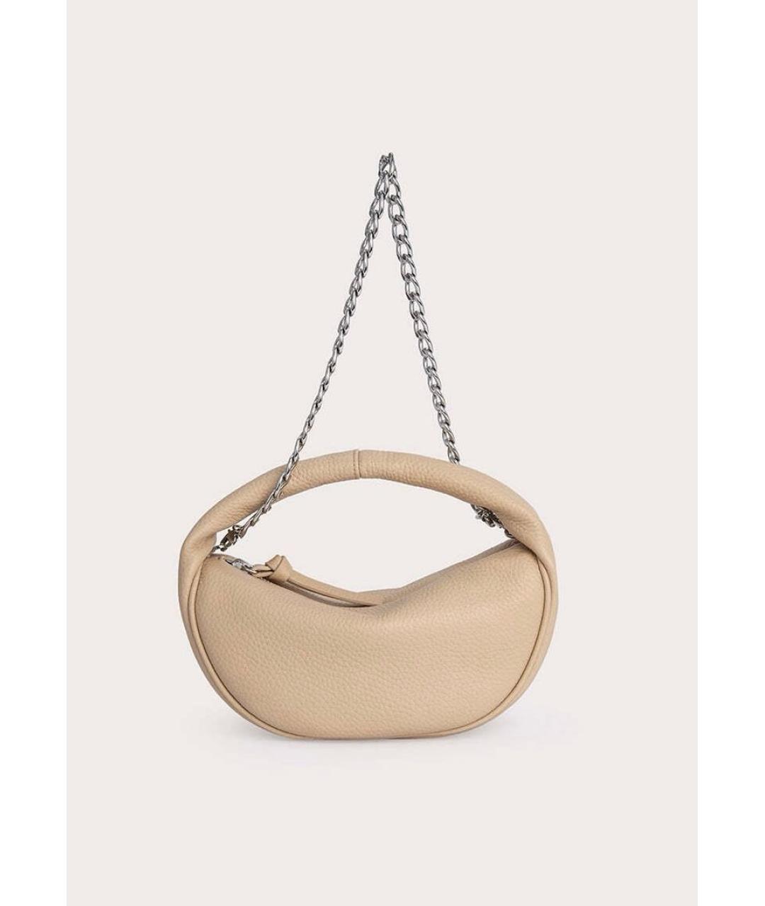 BY FAR Бежевая кожаная сумка с короткими ручками, фото 2
