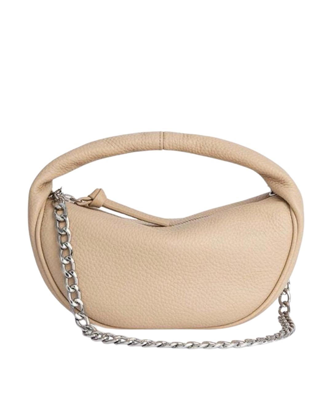BY FAR Бежевая кожаная сумка с короткими ручками, фото 1