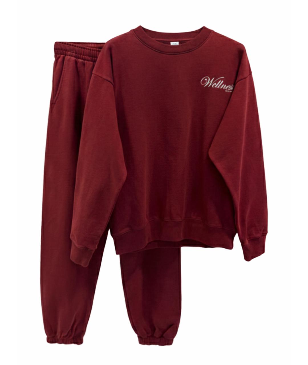 SPORTY AND RICH Бордовый хлопковый спортивные костюмы, фото 1