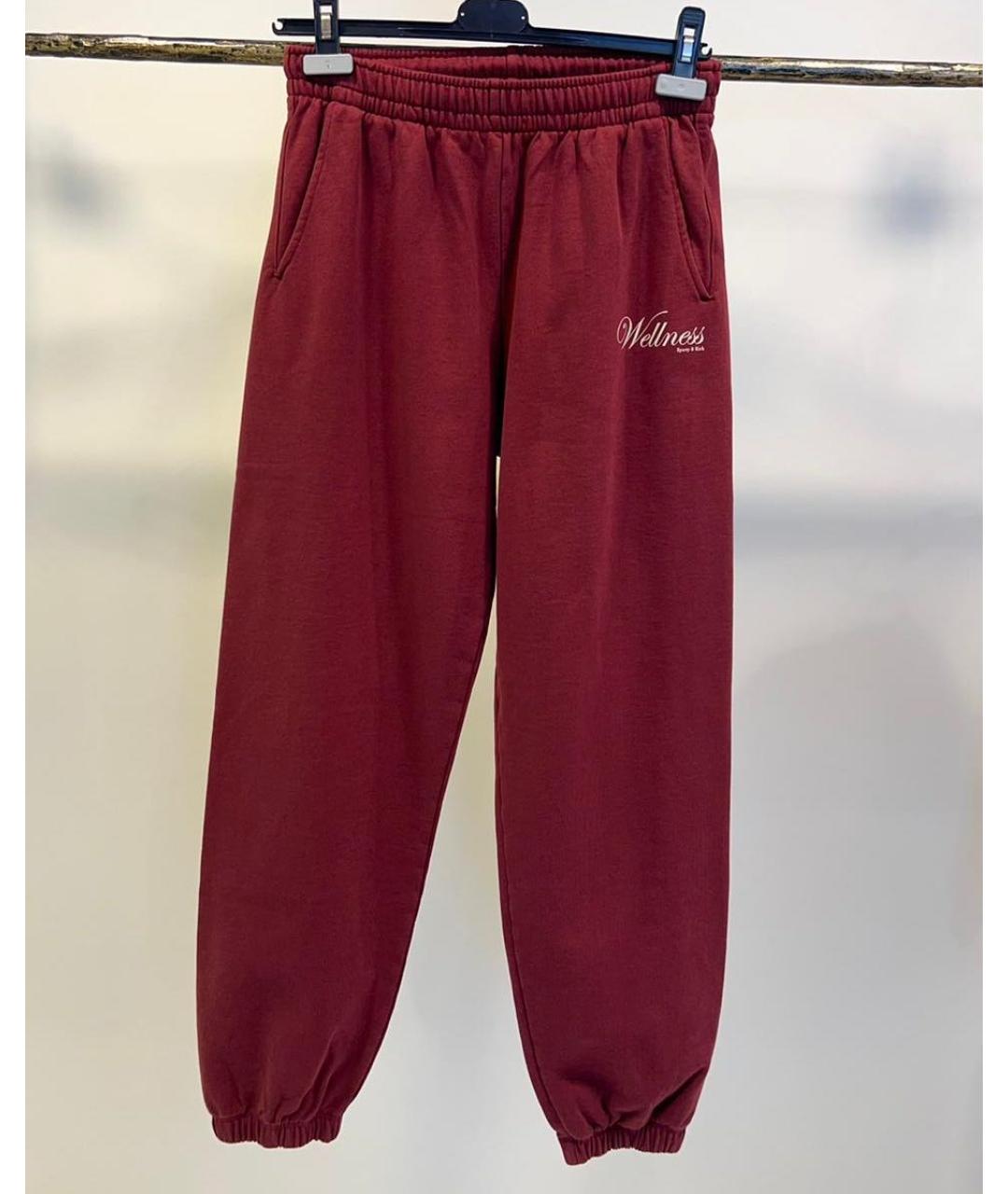 SPORTY AND RICH Бордовый хлопковый спортивные костюмы, фото 4