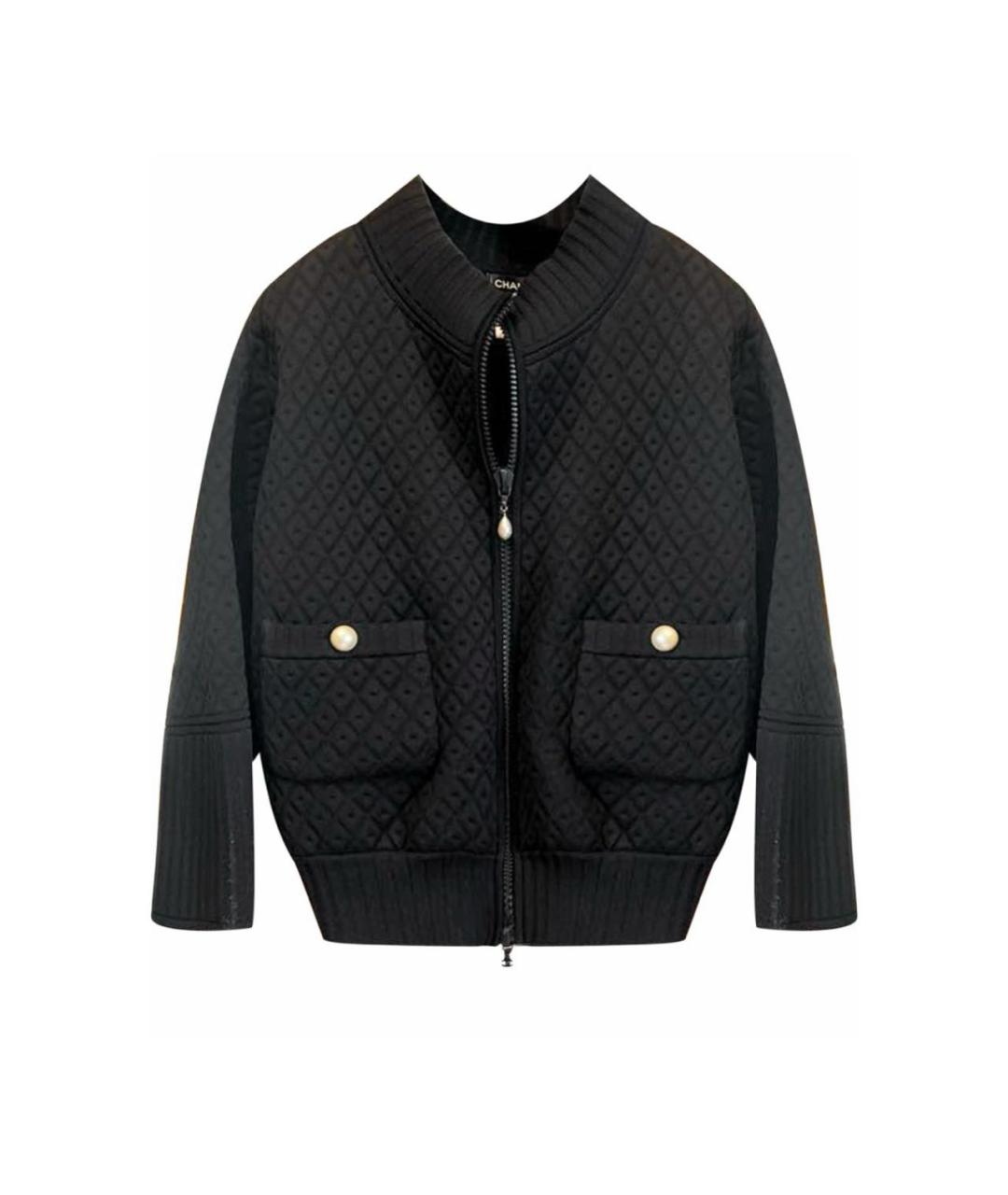 CHANEL Черная вискозная куртка, фото 1